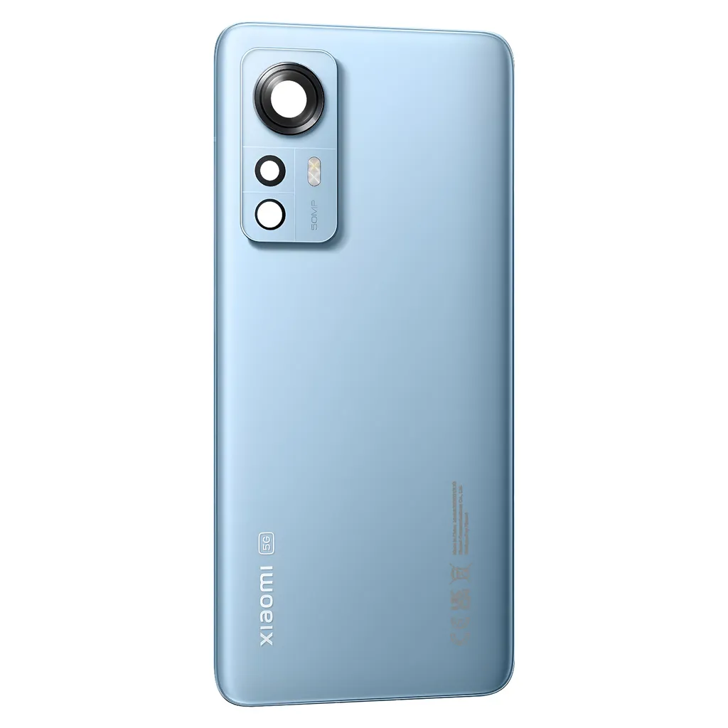 Vitre arrière pour Xiaomi 12 et 12X bleu, face arrière de secours