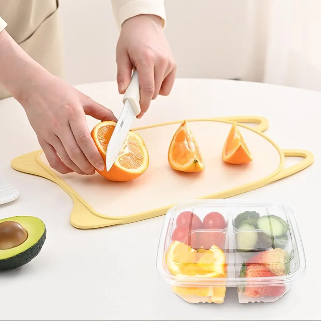 Lot de 25 récipients réutilisables pour snacks avec compartiments lunch