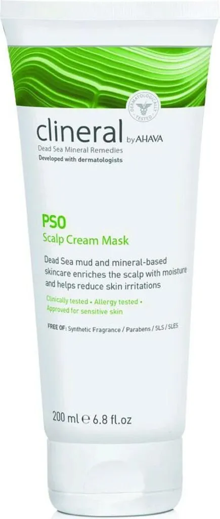 Anti-Squames Masque Cuir Chevelu Clineral PSO Ahava 200 ml Efficace