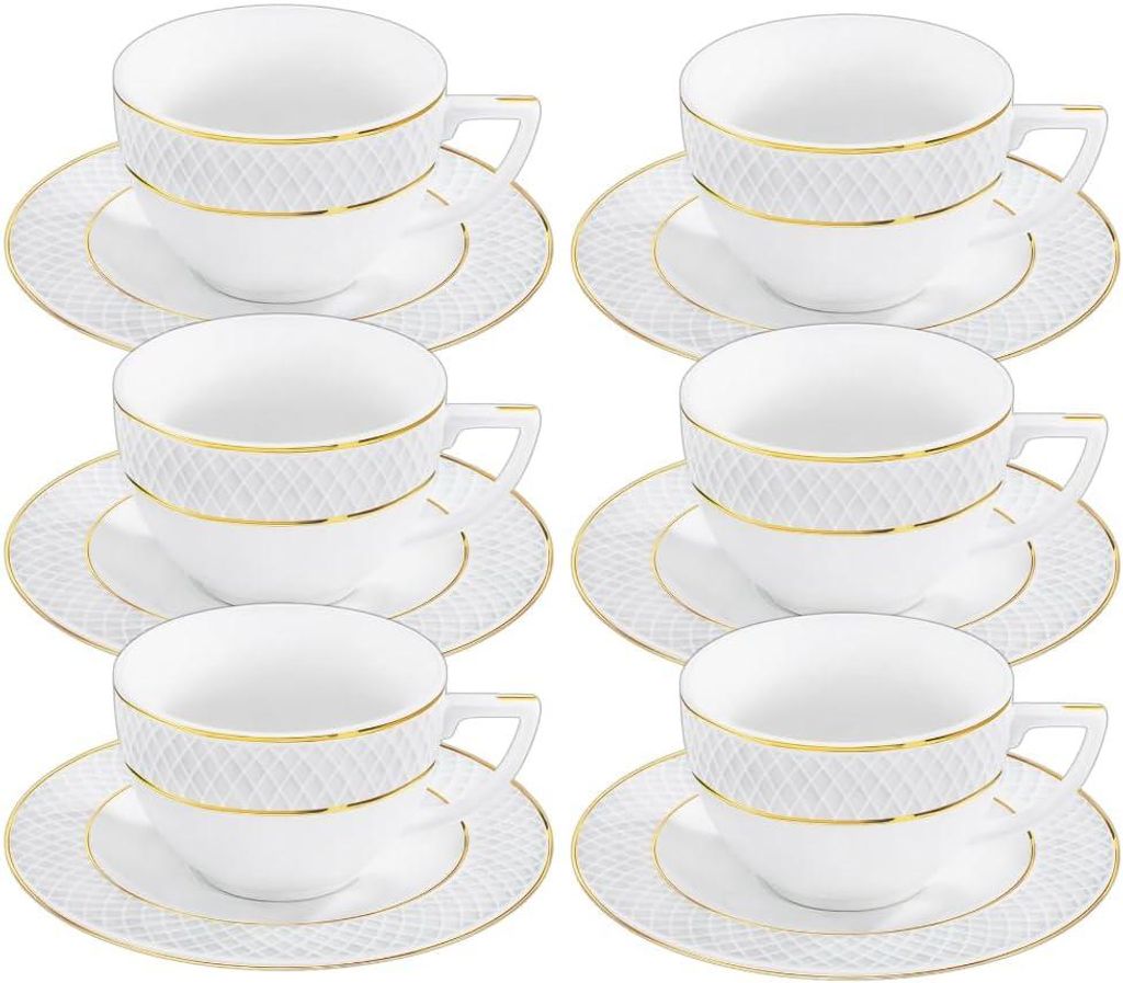 Wilmax Tazza da cappuccino con piattino 170 ml, porcellana Immagine del prodotto 