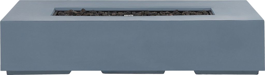 BELIANI Feuerstelle Graphitgrau aus Leichtbeton Rechteckig Modern in Zement-Optik Gartenaccessoires Garten Terrasse