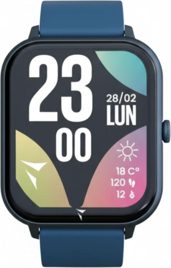 Glow Smartwatch mit passender Pochette Dunkelblau Unisize Techmade