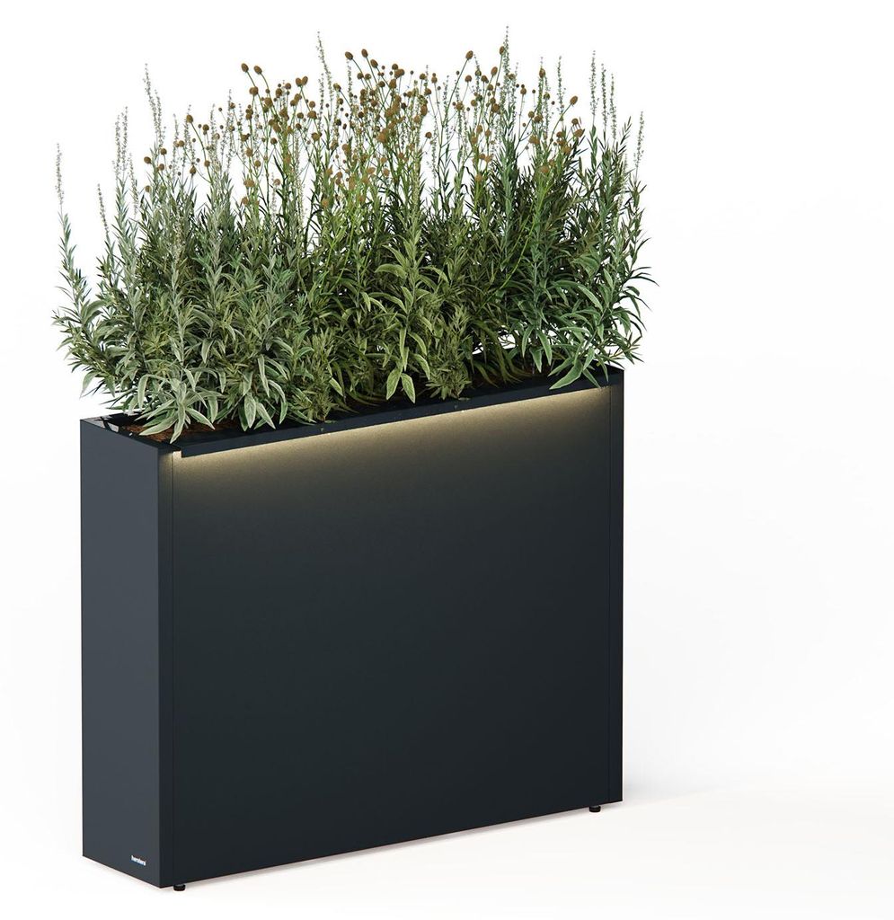 Herstera Garden Cube Divider M Plus hoher Pflanzkübel rechteckig 100x25x80 cm