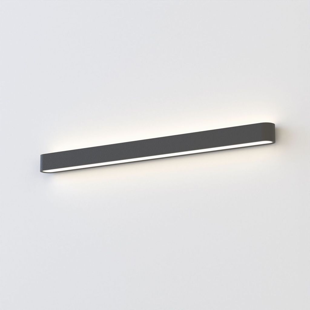 Wandlampe Aluminium Up Down B: 93,5 cm Graphit länglich warmweiß 3000 K 2300 lm Modern