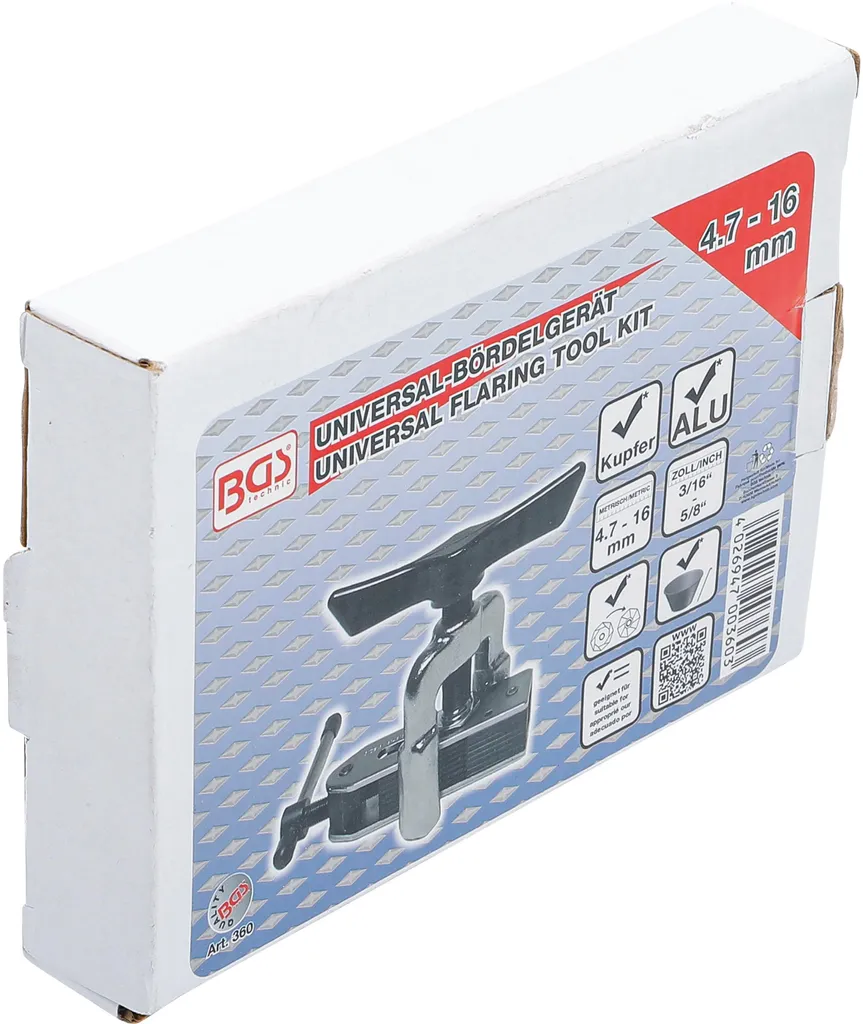 Outil pour border les tôles de voiture BGS 360 réglage 4 à 16 mm