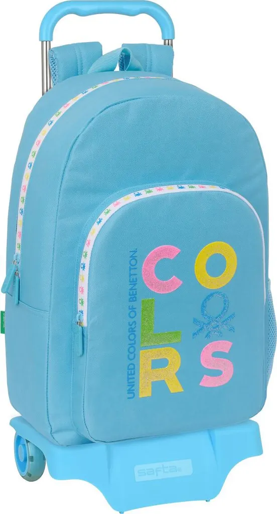 Offerta Zaino Scuola Trolley Benetton Spring Sky Blue - Originale