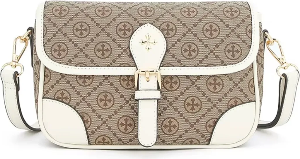 Sac banane Baellerry Renata Marron et Blanc KP36227 - Élégance Chic