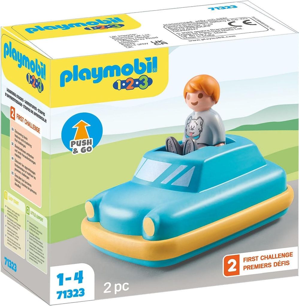 PLAYMOBIL 1.2.3 71323 1.2.3: Push & Go Car