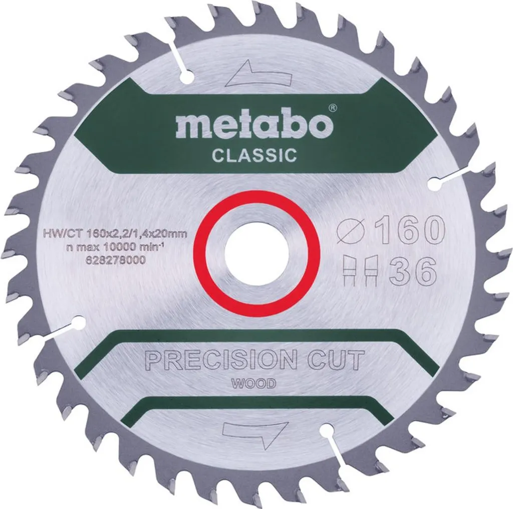 Lama Metabo 160x20 36WZ 628278000 | Taglio Legno Professionale