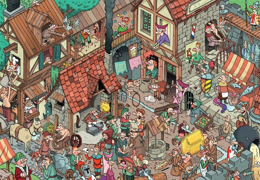 Grand Puzzle 1000 pièces Moyen Âge Grafika - Activité Créative Adulte