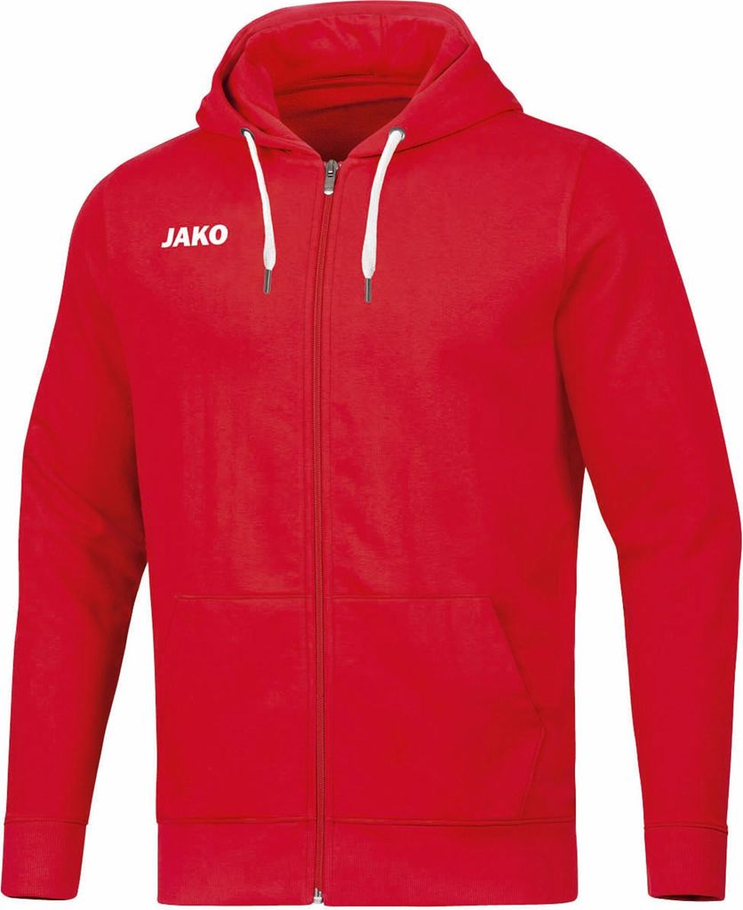 Jako Kapuzenjacke Base - rot, Größe:3XL