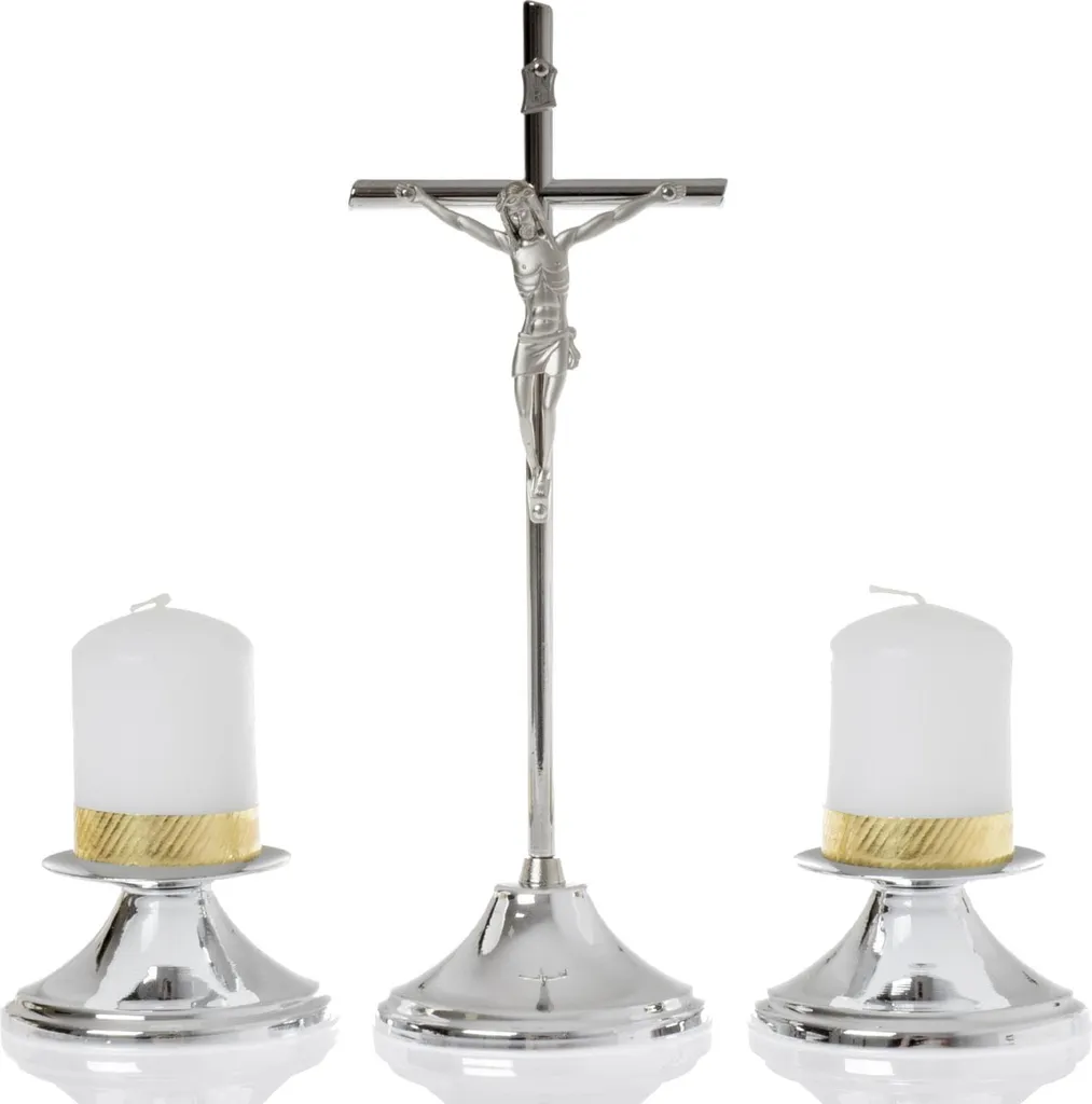 Chants de Noël argenté 21 cm avec finition brillante et design épuré