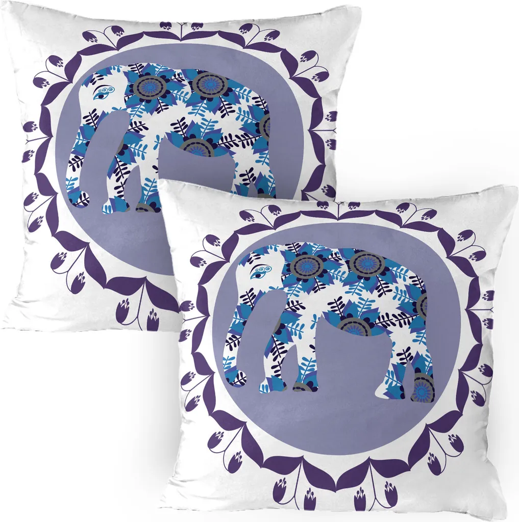 Housse de coussin 80x80 pour canapé lot de 2 décoration orientale chic