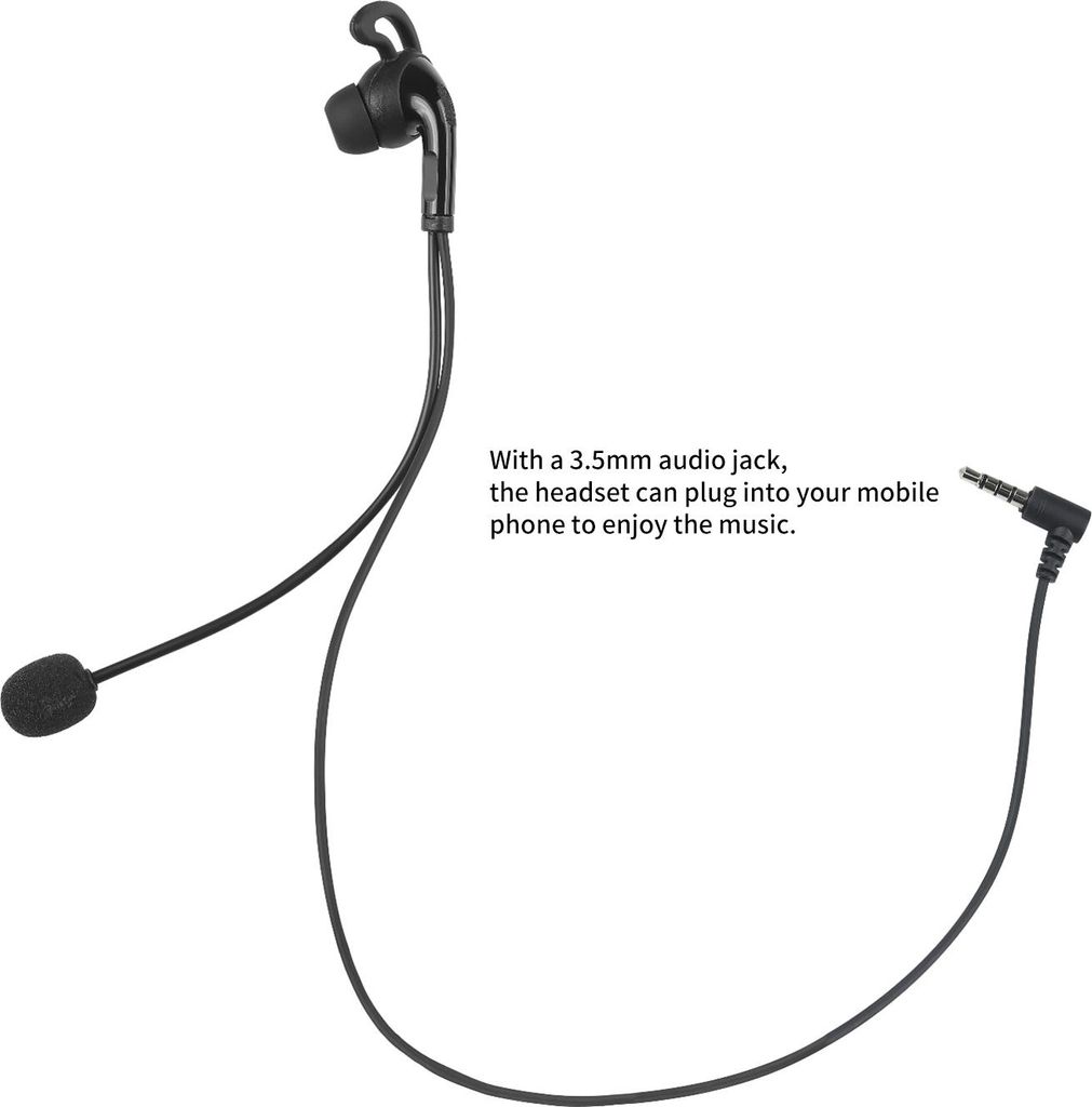 EJEAS Schiedsrichter-Headset, In-Ear-Kopfhörer mit Mikrofon-Ersatz für V6 Pro/ V6C/ V4 Plus/ V4C FBIM Intercom