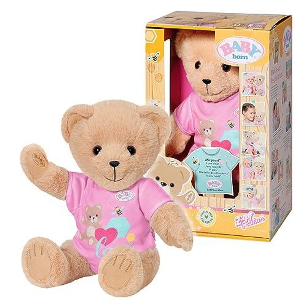 BABY born Bär mit pinkem Strampler, Teddybär Kuscheltier Produktbild 