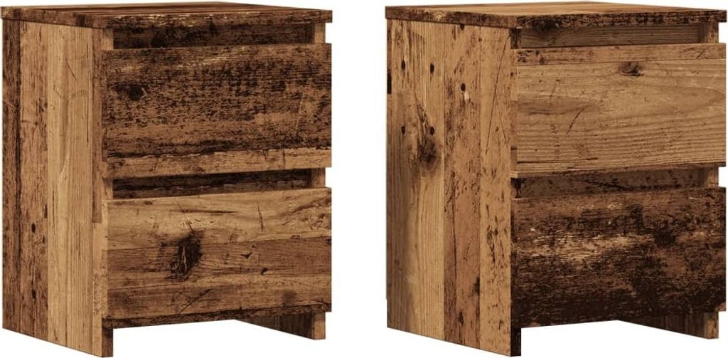 Maison Exclusive - Nachttische 2 Stk. Altholz-Optik 30×30×40 cm Holzwerkstoff