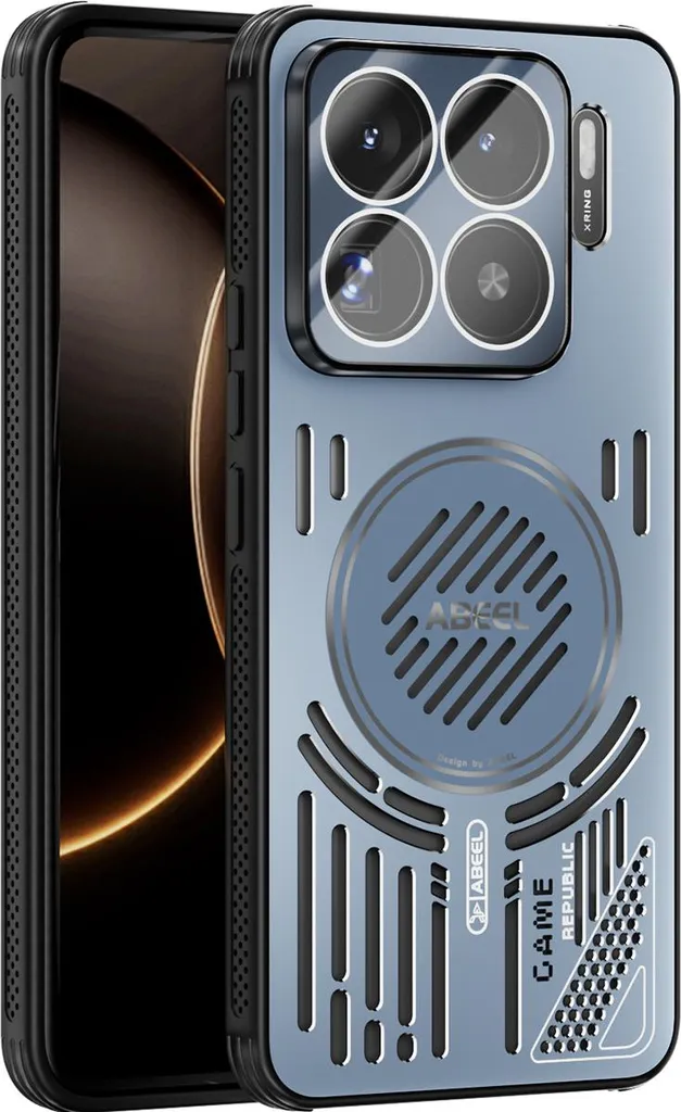 Cover Xiaomi 15s Pro Antiurto Metallo Blu Protezione Integrale Lenti