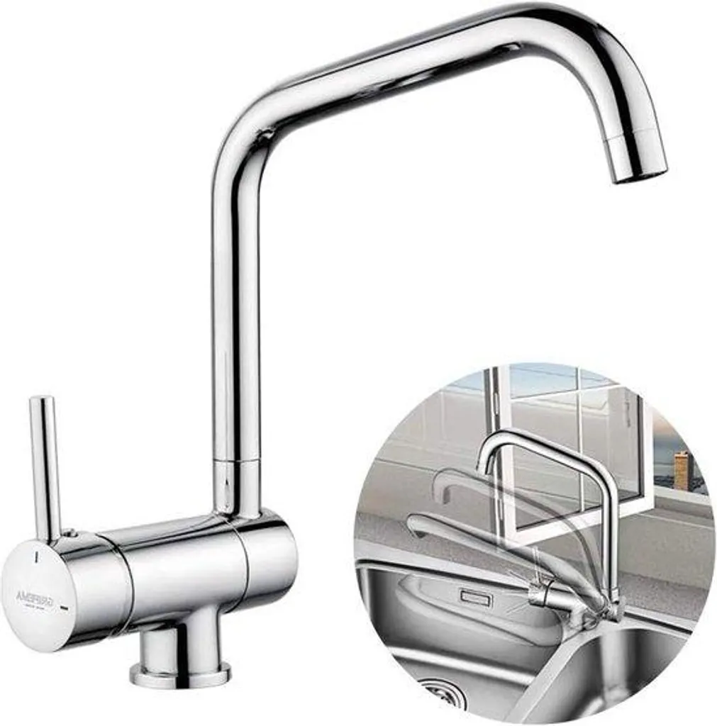 Fini les fuites avec le robinet de cuisine pivotant G4004 chromé 3/8"