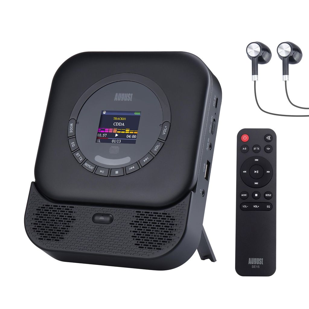 Przenośny odtwarzacz CD z Bluetooth 5.3, uchwytem ściennym, Zdjęcie produktu 