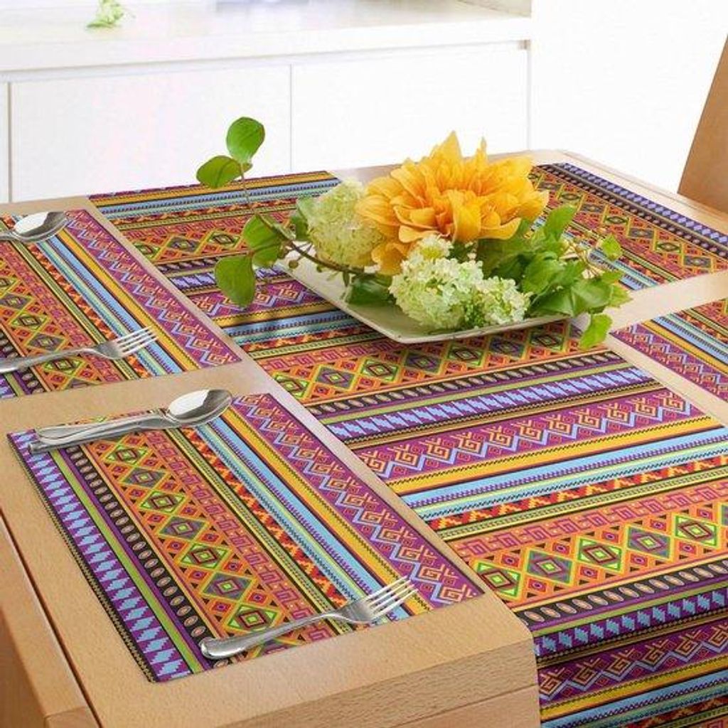 Orangemagenta Tafelloper Set 4teilig 180x40cm