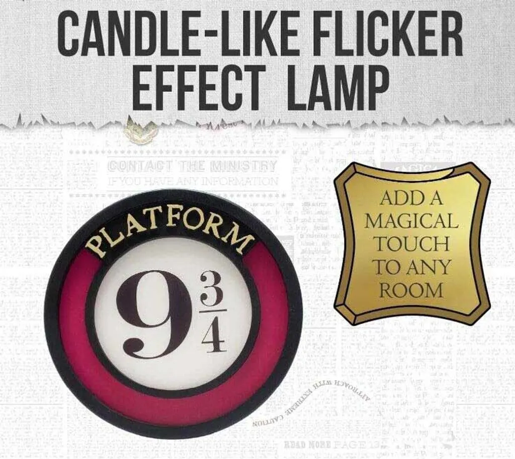 Lampada Harry Potter Binario 9 3/4 Blue Sky Studios LED per Fan - 11