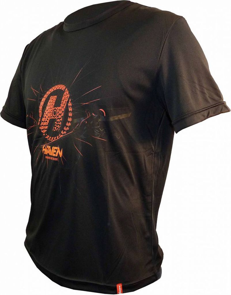 HAVEN Kurzarm Fahrrad-Shirt - NAVAHO II SHORT - Schwarz/Rot 2XL
