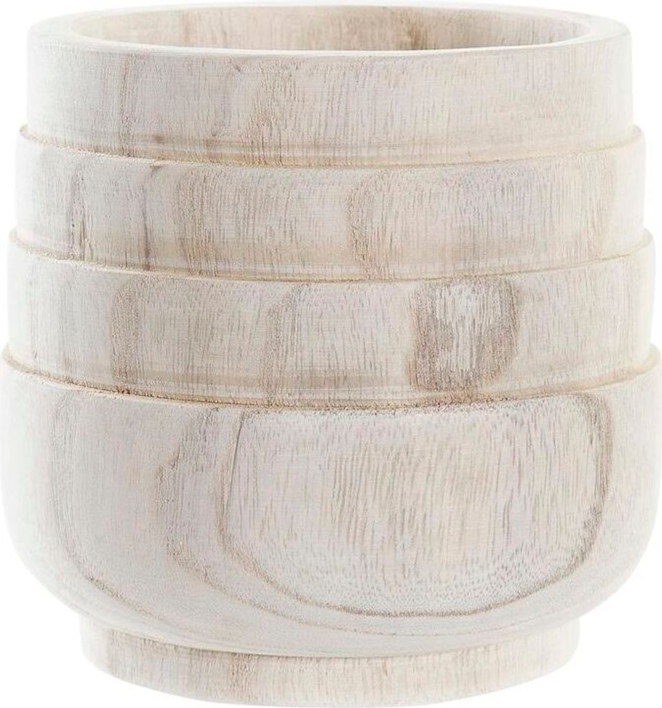Blumentopf dkd home decor natur braun quadratisch boho 17 x 17 x 16 cm