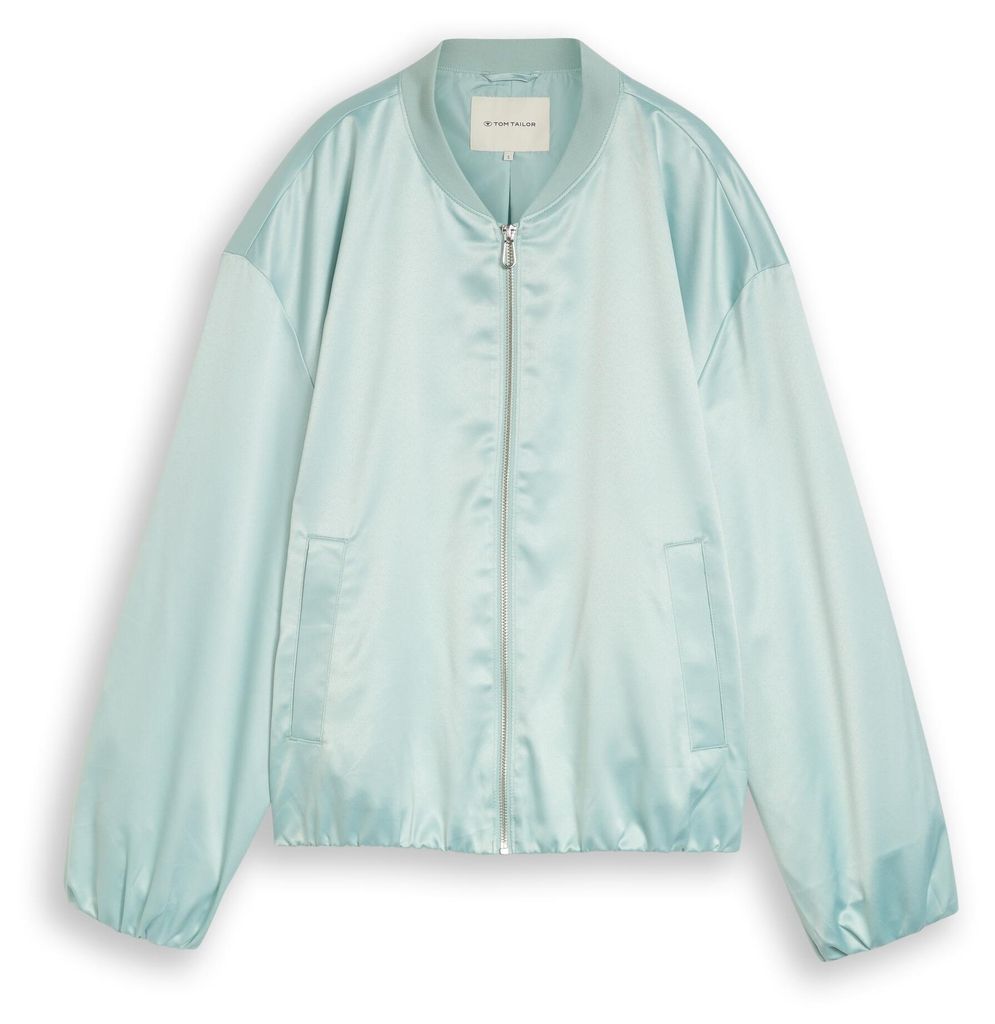 Satin Blouson Jacke mit Bomberkragen