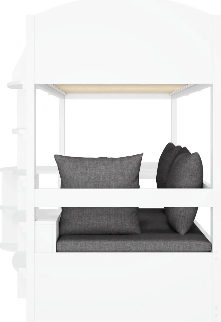 Lit combiné enfant 90x200 cm idéal pour petite chambre blanche - 10