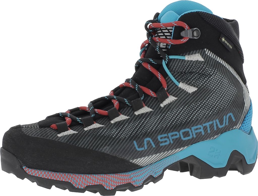 Aequilibrium Hike GTX Woman, G00B02 Carbon/Malibu Blue, 381/2 - La Sportiva