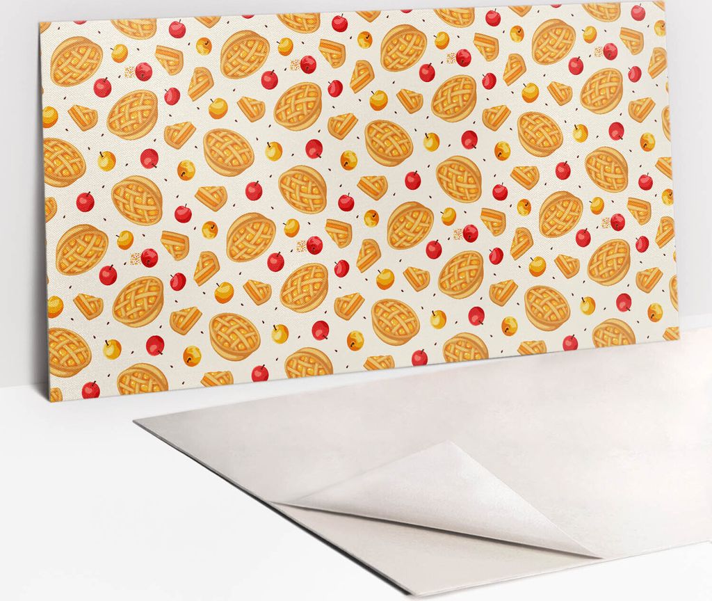 PVC-Wandschutz für die Küche - Stilvoller Schutz für Ihre Wände 100 x 50 Obstmuffins