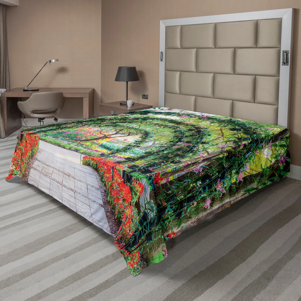 Linge de lit romantique grand format pour décoration de chambre nature