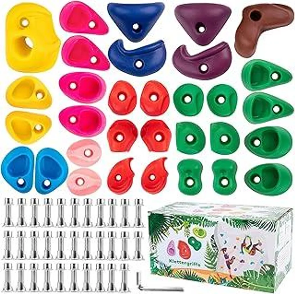 Pietre Arrampicata Bambini: Set 32 Prese Professionali per Parete