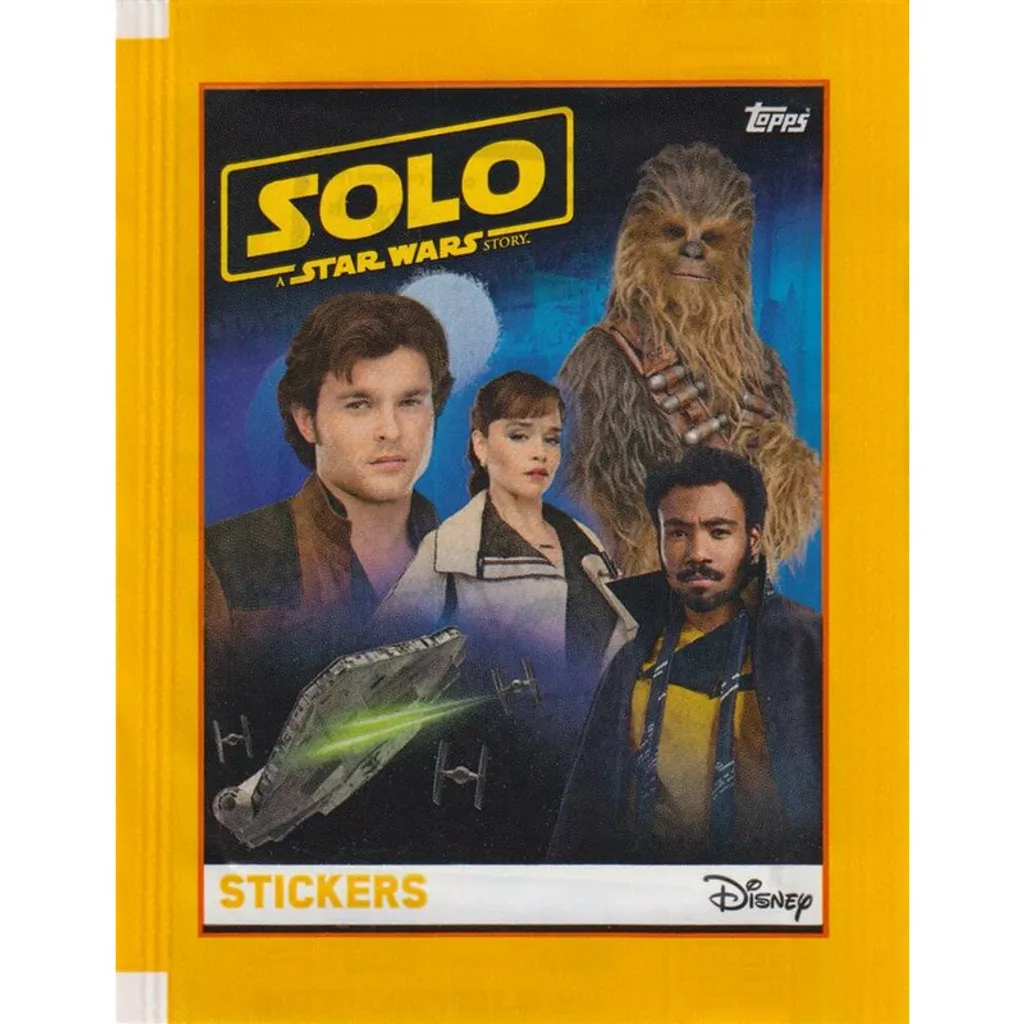Autocollants Star Wars Solo pochette Topps pour album de vignettes
