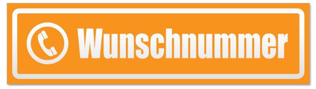 Kiwistar - Autoaufkleber - Orange - 45 x 12 cm - Wunschnummer invertiert - Hinweis Aufkleber Sticker für Auto, Kfz, Fahrrad, PKW, LKW