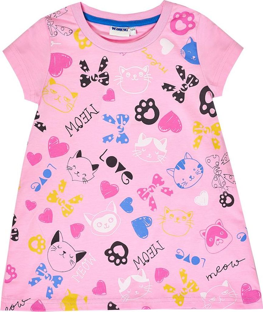 Mädchentunika Meow Love - Rosa - 122