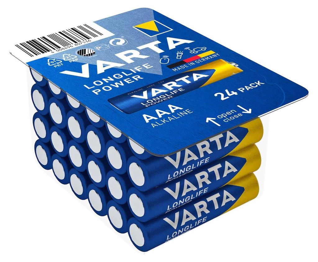 Varta Longlife, Einwegbatterie, AAA, Alkali, 1,5 V, 24 Produktbild 