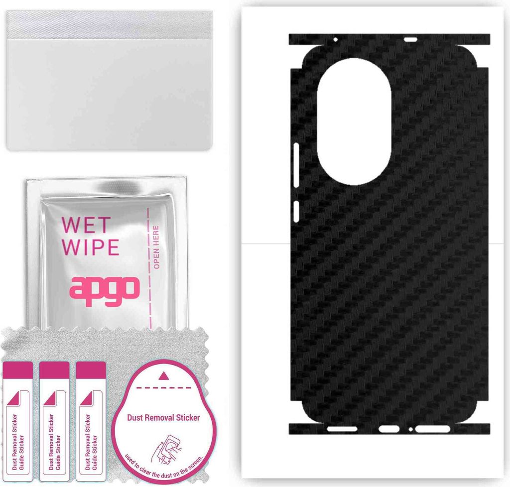 apgo Rückseite + Seiten Schutzfolie, Skin, kompatibel mit Huawei Nova 12 Ultra, Hinten Displayschutzfolie aus Vinylfolie, kratzfest, einfache Mont...