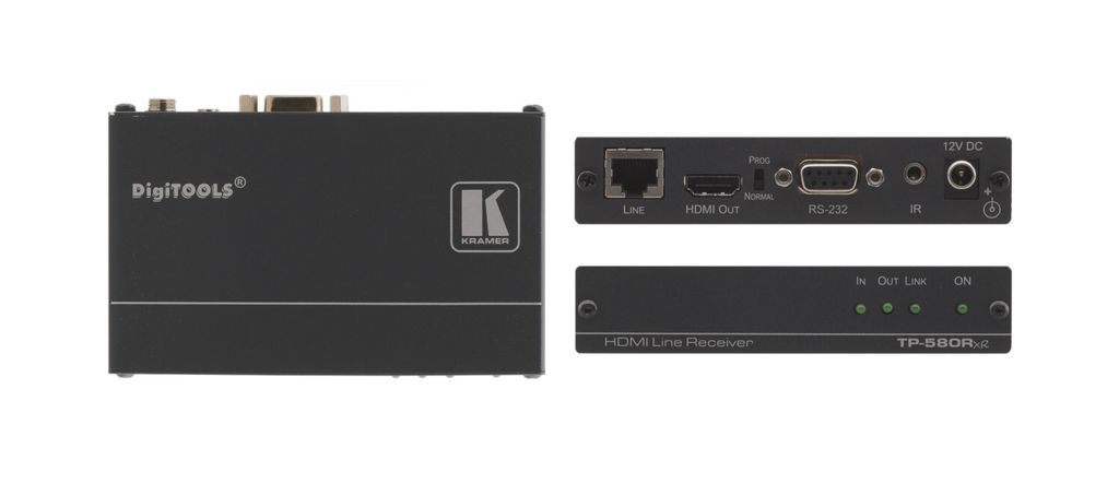 Kramer Electronics TP-580RXR Audio-/Video-Leistungsverstärker AV-Receiver Schwarz