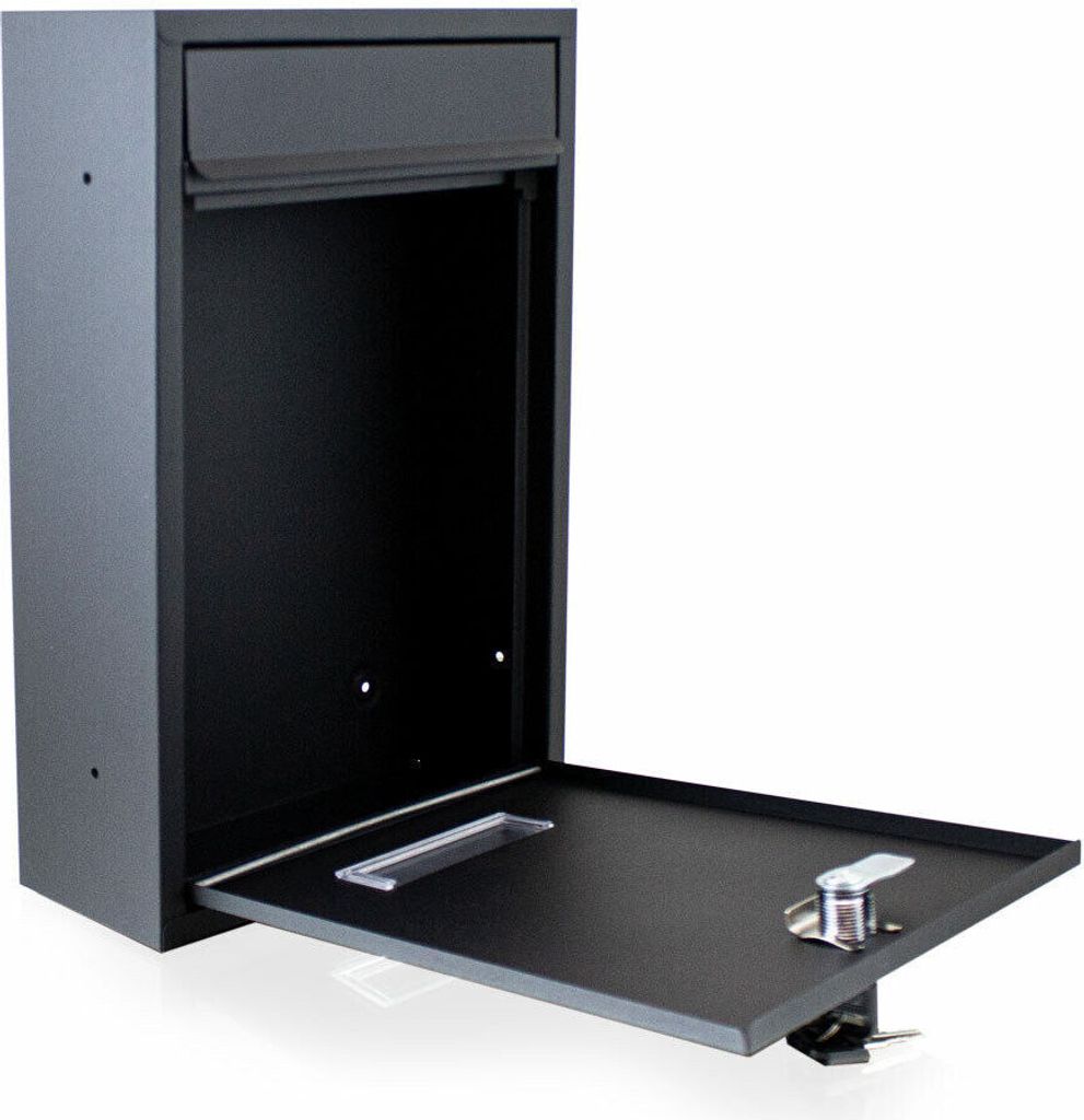 Bituxx Briefkasten klein mit Namensschild Schwarz MS-16848 Produktbild 2