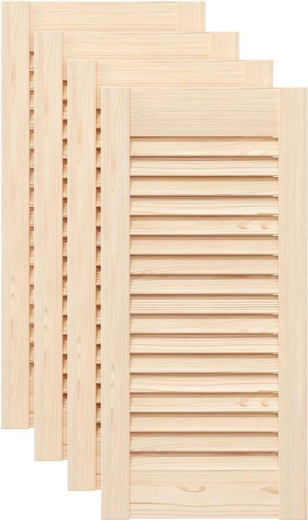 vidaXL Schranktüren Lamellen-Design 4 Stk. 61,5x29,5cm Massivholz