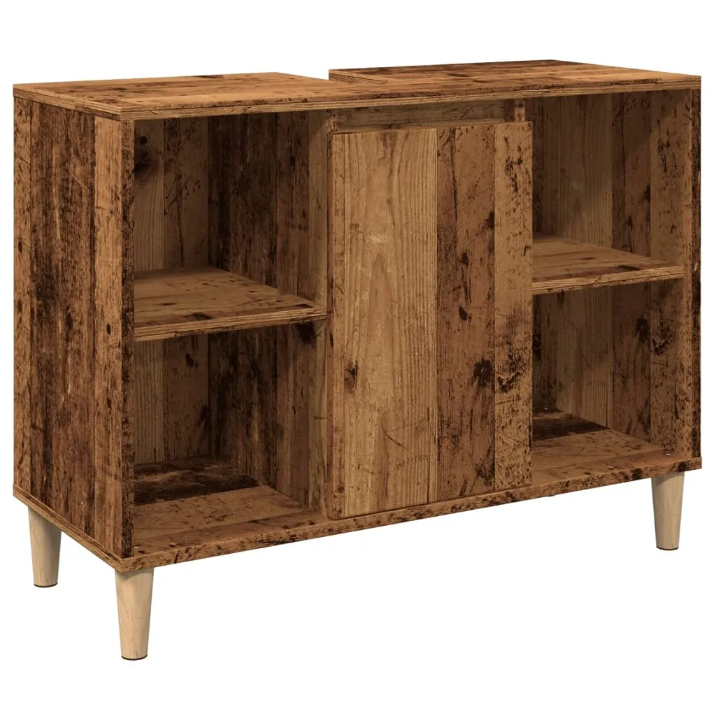 SYFAX Mobile Bagno 80x33x60 Legno Antico Multistrato Sottolavabo