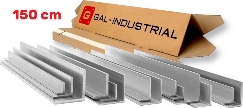 GAL-INDUSTRIAL | Winkelprofil Aluminium - 40x30x3mm – 150cm - Zuschnitt nach Maß