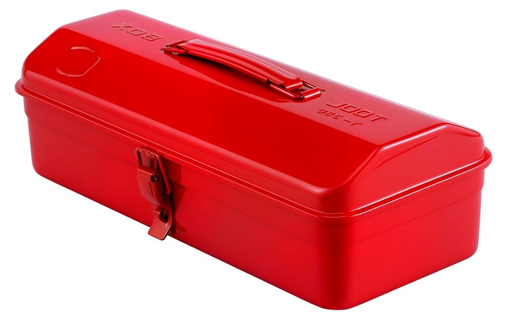 Werkzeugkoffer aus Leder, große Werkzeugbox 37×16×12 cm, robust und langlebig, Metall Werkzeugkasten mit Tragegriff und Verriegelung, Transportk...