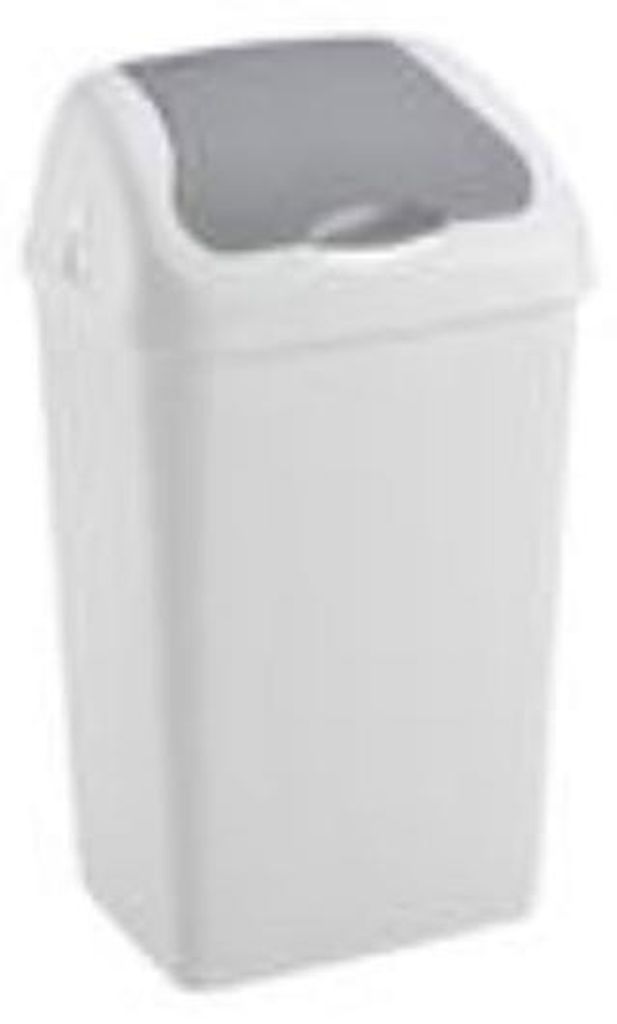 Odpadkový kôš Heidrun - výklopný, biely, 18 l Obrázok produktu 