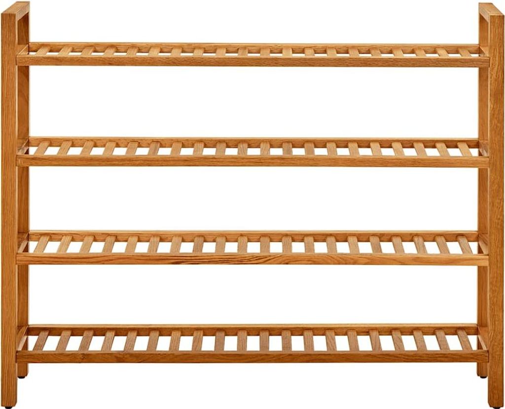 vidaXL Schuhregal mit 4 Etagen 100x27x80 cm Massivholz Produktbild 