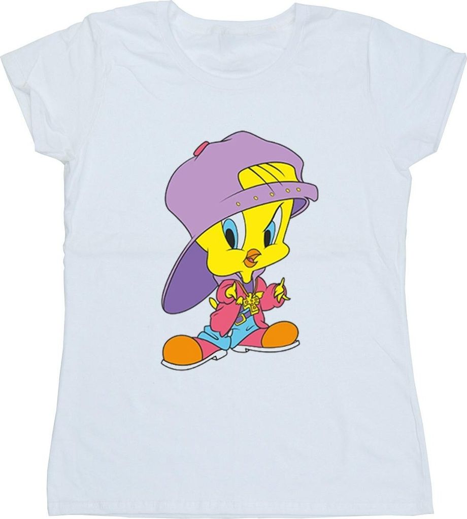 Looney Tunes - "Tweety Pie Hip Hop" T-Shirt für Damen BI27844 (XL) (Weiß)