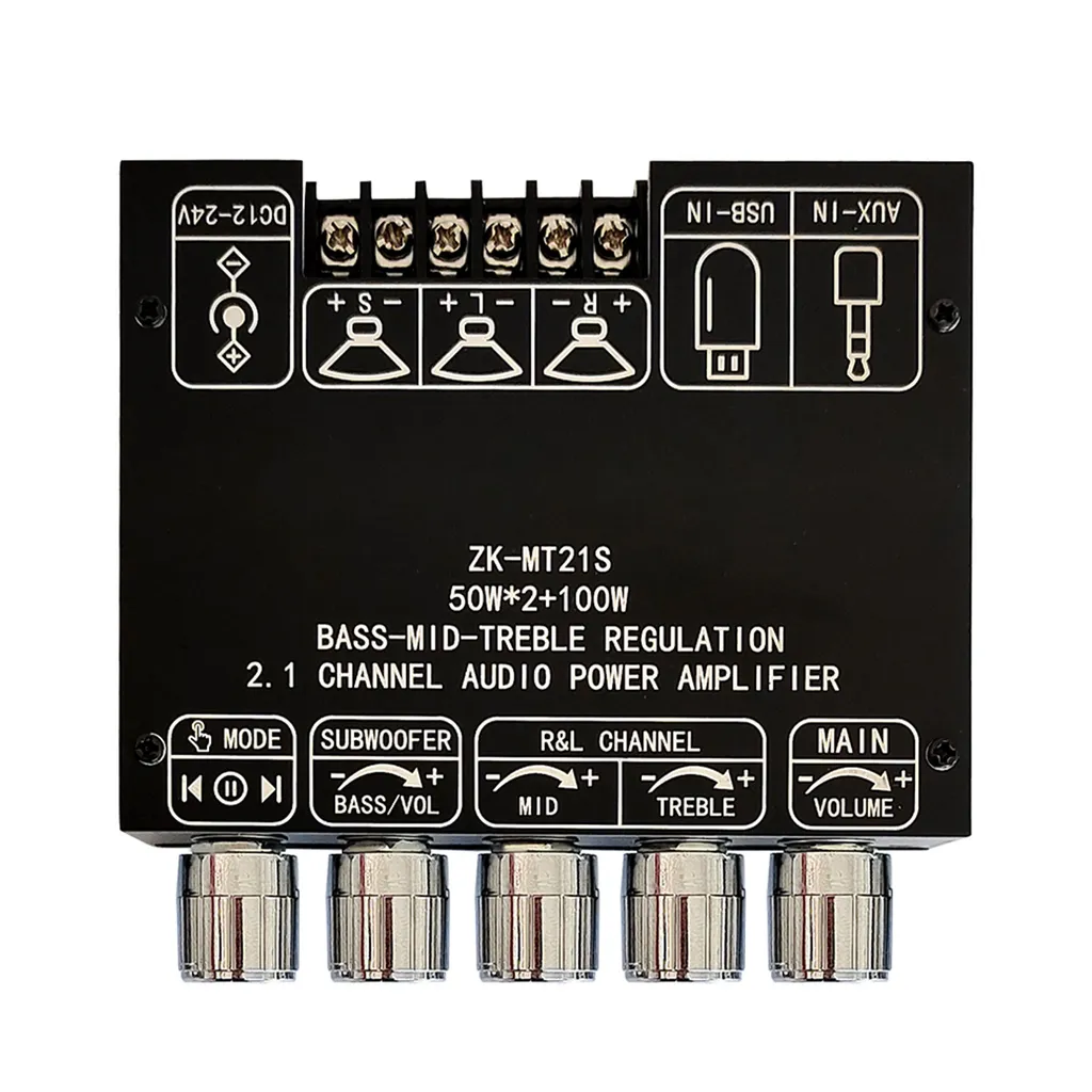 Ampli Stéréo Bluetooth 2.1 TWS 200W avec Réglage des Basses et Aigus DIY