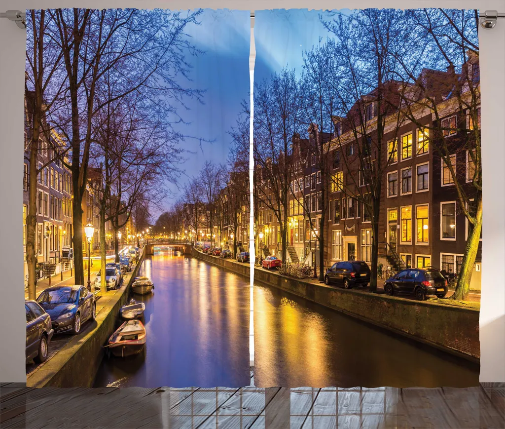 Rideau Amsterdam ABAKUHAUS Canaux West Side Multicolore 280 x 225 cm