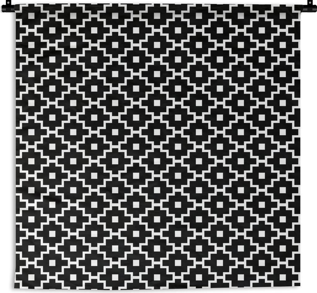 MuchoWow Wandteppich Wandbehang Formen - Abstrakt - Muster 60x60 cm Tapisserie Dekoration Wandtuch - Dekorationen - Wand Decke
